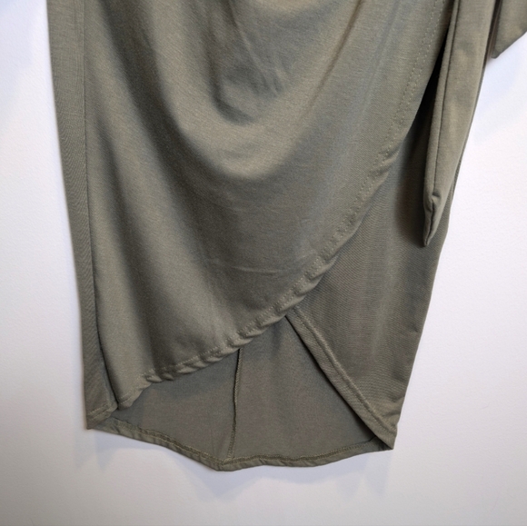 Green Sleeveless Tank Side Tie Hi-Lo Wrap Dress Size Medium - Picture 4 of 7